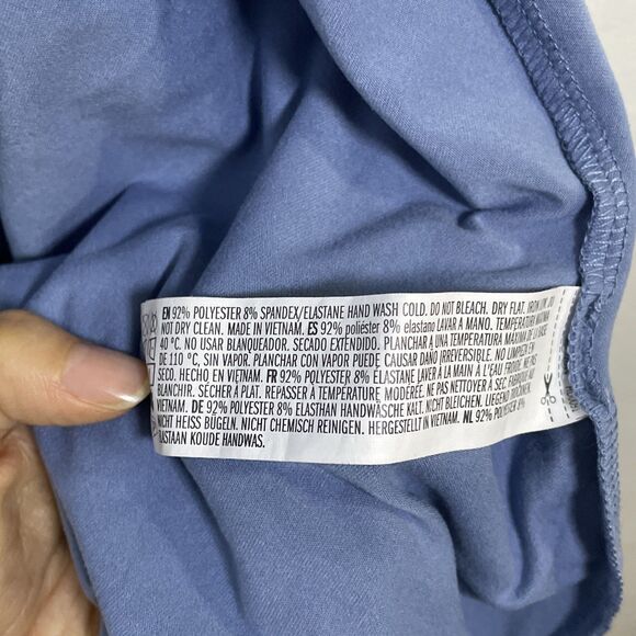 Forever 21 Women's Blue Long Sleeve V-Neck Tie Wrap Dress Size Small Princess - Picture 5 of 8